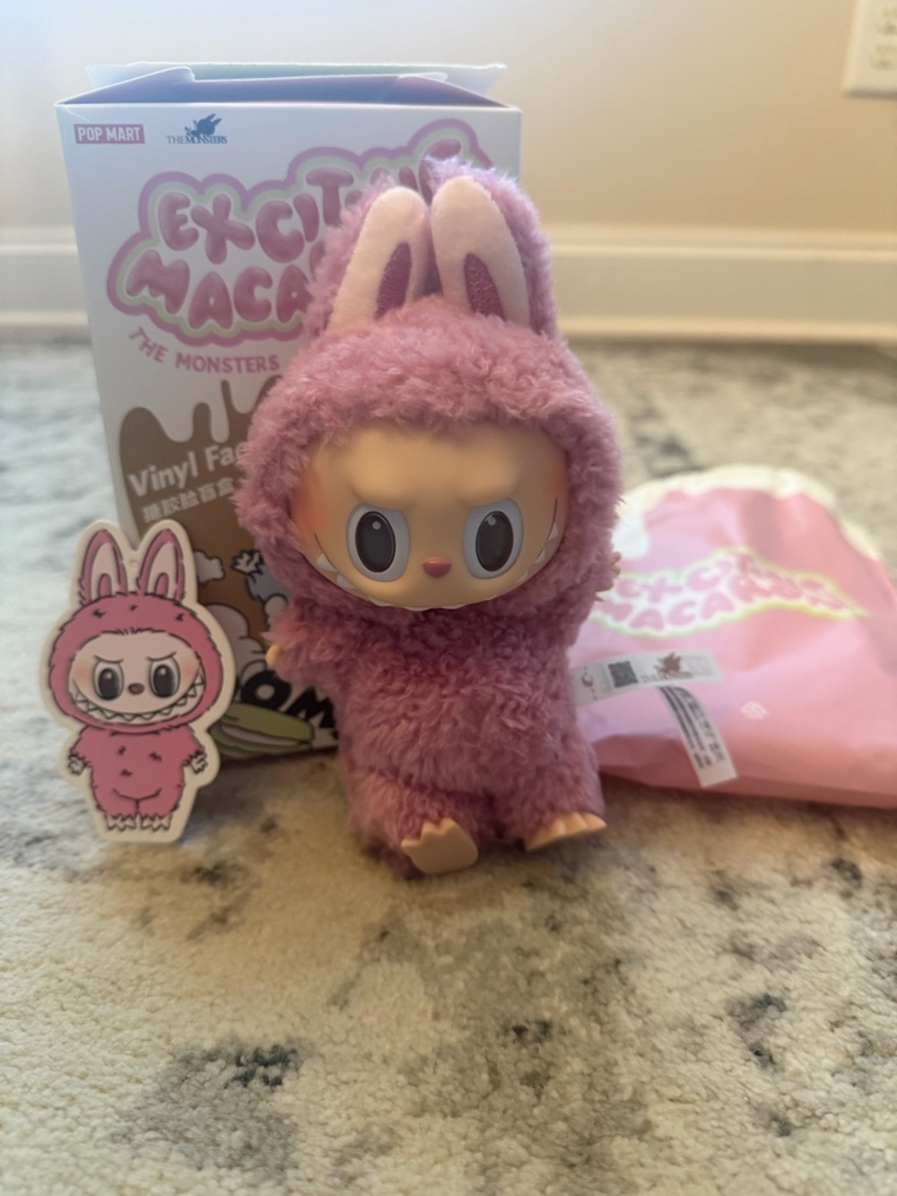 POP MART Excited Macaron Pink Bunny Plush-Costume Vinyl Figure
